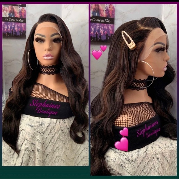 Human Hair blended lace front wig
